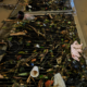 Basura acumulada en alcantarilla de Atlixco tras las fuertes lluvias registradas durante la noche.