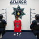 Persona asegurada por elementos de Seguridad Pública de Atlixco durante una investigación por presuntos delitos contra la salud.