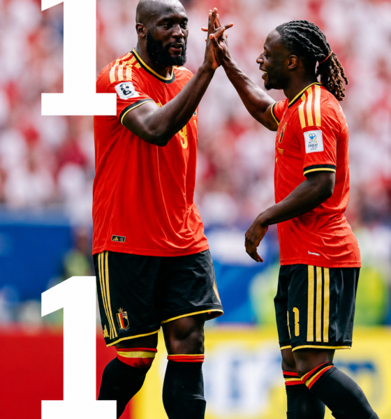 Jugadores de Bélgica celebran durante el empate 1-1 frente a Egipto en la Copa Mundial de la FIFA 2026.