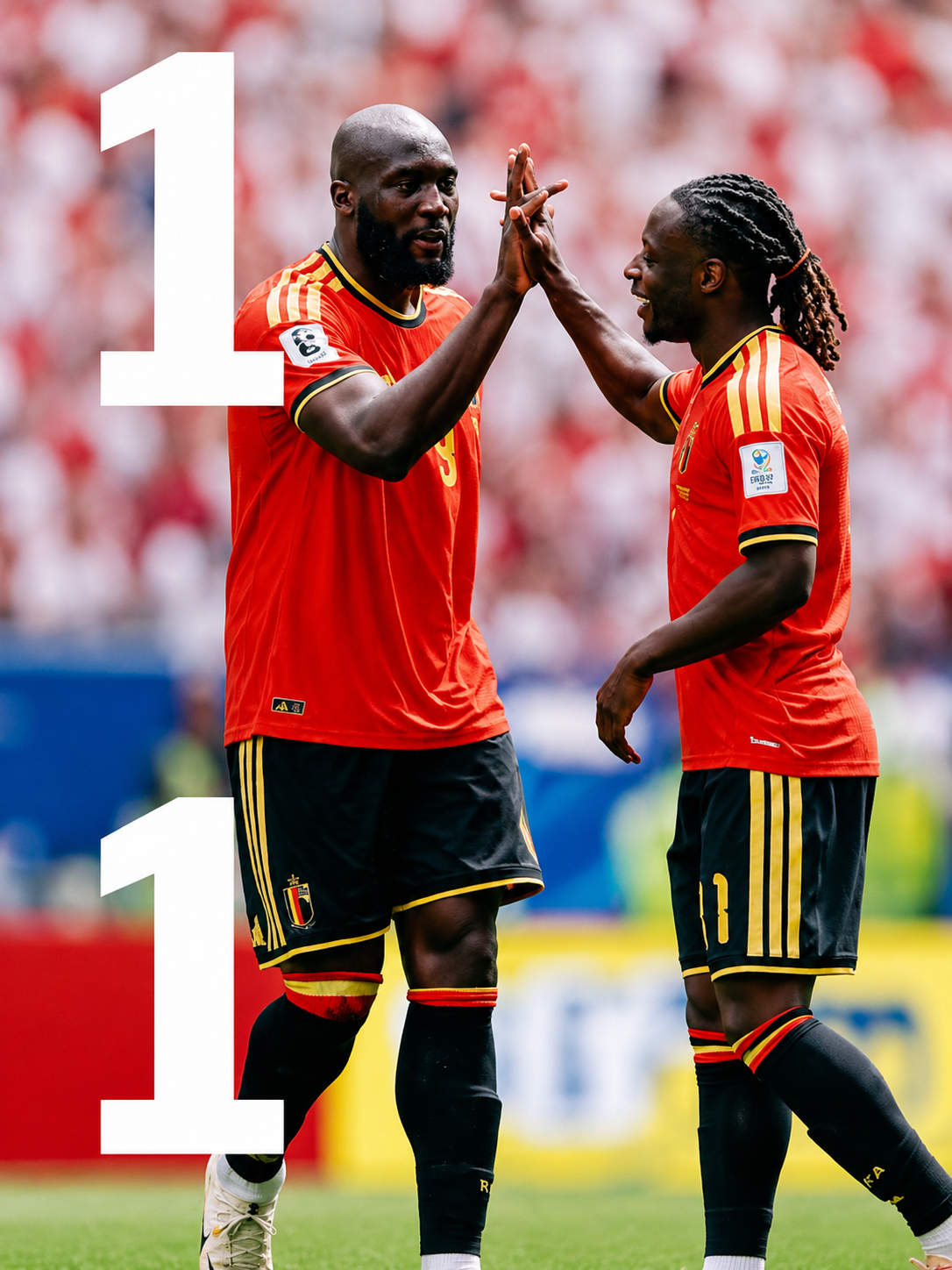 Jugadores de Bélgica celebran durante el empate 1-1 frente a Egipto en la Copa Mundial de la FIFA 2026.
