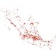 Mapa de México formado por puntos que representan la ubicación de tiendas OXXO en el país.