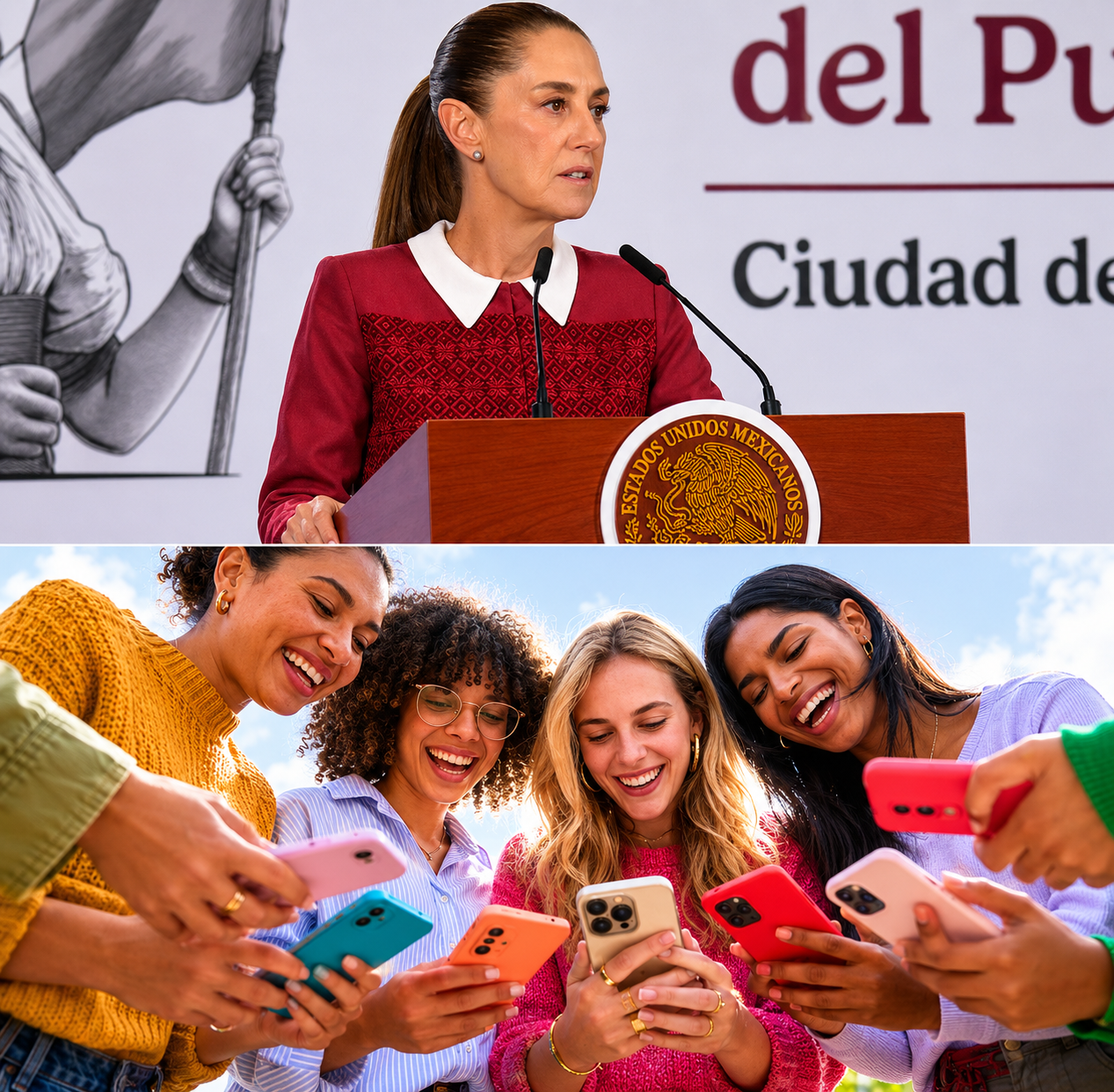 Sheinbaum plantea regulación del uso de celulares en escuelas