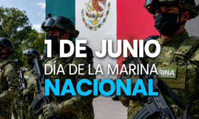 Elementos de la Secretaría de Marina durante la conmemoración del Día de la Marina Nacional.