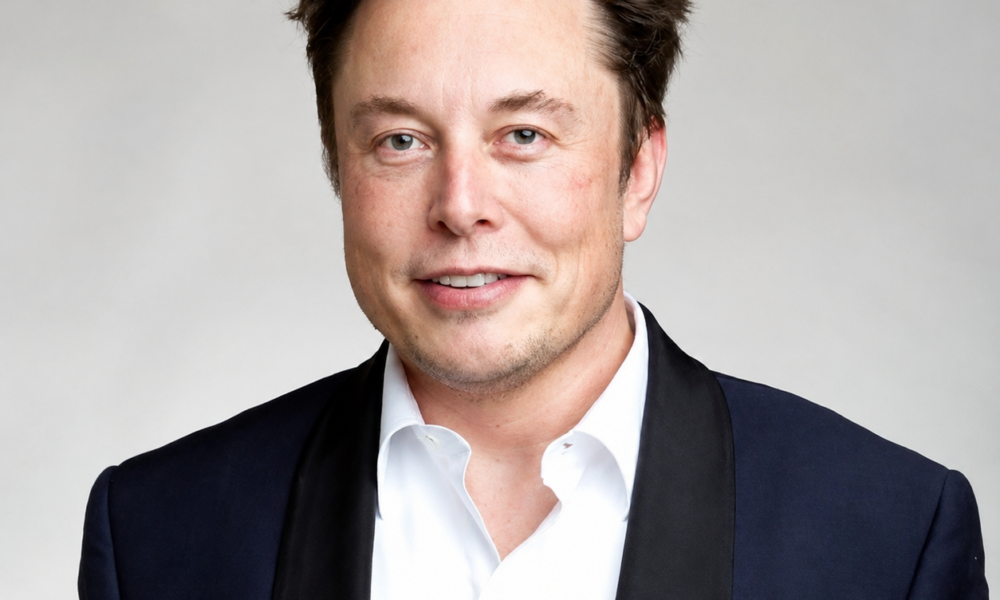 Retrato del empresario tecnológico Elon Musk, fundador de SpaceX y Tesla, convertido en el primer trillonario de la historia moderna.