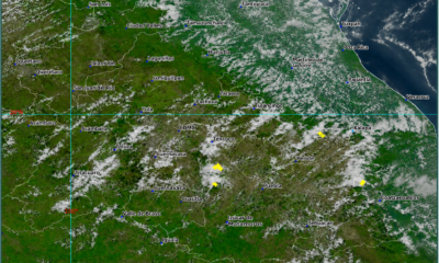 Mapa meteorológico del 15 de junio de 2026 mostrando lluvias, tormentas eléctricas, onda tropical número 7 y condiciones climáticas para Puebla, Atlixco y el centro de México.