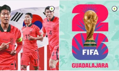 Jugadores de Corea del Sur celebran la victoria 2-1 sobre Chequia en el Mundial FIFA 2026 disputado en Guadalajara.