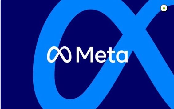 Logotipo de Meta, empresa propietaria de Facebook, WhatsApp e Instagram, tras reportes de fallas globales en sus plataformas.
