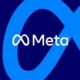 Logotipo de Meta, empresa propietaria de Facebook, WhatsApp e Instagram, tras reportes de fallas globales en sus plataformas.