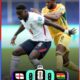Jugador de Inglaterra disputa el balón con futbolista de Ghana durante el empate 0-0 en la Copa Mundial FIFA 2026.