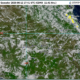 Imagen satelital GOES-19 mostrando nubosidad sobre Puebla y el Valle de Atlixco con potencial de lluvias y tormentas eléctricas.