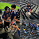 Aficionados japoneses recogen basura en las gradas después del partido Japón vs Países Bajos en el Mundial 2026.
