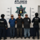 Tres hombres asegurados por la Policía Municipal de Atlixco tras una presunta riña registrada en la colonia Revolución.