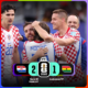 Jugadores de la selección de Croacia celebran la victoria 2-1 sobre Ghana al finalizar el partido correspondiente a la fase de grupos de la Copa Mundial de la FIFA 2026, resultado que aseguró su clasificación a la Ronda de 32.
