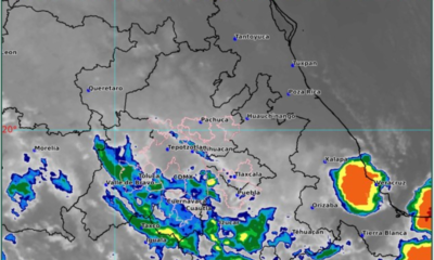 ALT: Imagen satelital GOES-19 que muestra nubosidad sobre el centro del país.