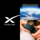Collage promocional del rastreador inteligente Fi Ultra con el logotipo de Starlink, una representación de la conexión satelital y el dispositivo colocado en el collar de un perro.
