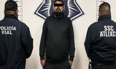 Fotografía del conductor detenido por la Dirección de Tránsito y Vialidad de Atlixco tras un accidente con daños materiales.