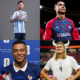 Comparativa entre Erling Haaland, Lionel Messi, Cristiano Ronaldo y Kylian Mbappé mostrando los goles anotados por cada uno en su primera participación en una Copa Mundial de la FIFA. Haaland suma siete goles en el Mundial 2026.