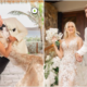 MrBeast y Thea Booysen posan durante su boda en fotografías compartidas en Instagram.