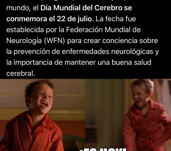 Imagen conmemorativa del Día Mundial del Cerebro celebrado el 22 de julio.