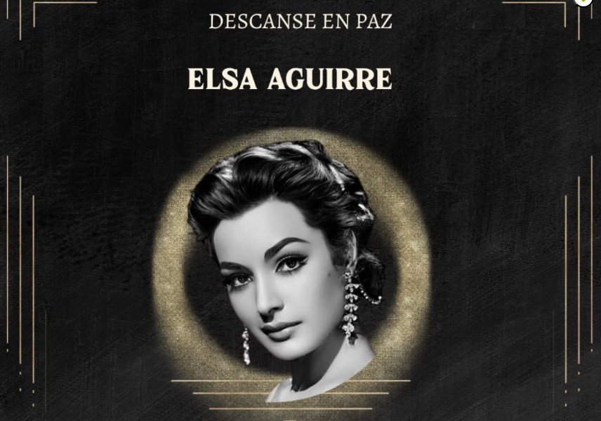 Imagen conmemorativa de Elsa Aguirre tras su fallecimiento a los 95 años.