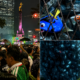 Aficionados reunidos en el Ángel de la Independencia durante los festejos por la victoria de México ante Ecuador en el Mundial 2026, junto a imágenes alusivas a la frase “nadaremos”, relacionada con testimonios sobre la estampida ocurrida en Ciudad de México.