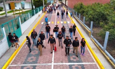 Autoridades municipales inauguran el adoquinamiento de la calle Morelos en San Antonio Cuautla, Huaquechula.