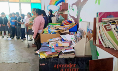 Inicio de los trabajos de rehabilitación de la biblioteca de la Escuela Primaria Filiberto Quiroz en San Juan Huiluco.