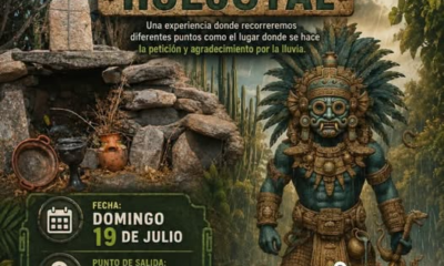 Cartel oficial de la 3.ª Caminata Turística hacia Huejotal organizada por el Ayuntamiento de Huaquechula.