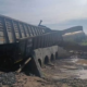 ALT: Vagones de un tren de Ferromex descarrilados en Naco, Sonora.