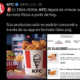 Captura de pantalla de una publicación de KFC España en X donde la marca se burla de PlayStation al anunciar de forma satírica que dejará de ofrecer productos en formato físico y que solo podrán consumirse desde su app en formato falso png.