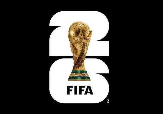 Logotipo oficial de la Copa Mundial de la FIFA 2026 con el trofeo del campeonato, utilizado para anunciar la primera jornada sin partidos antes del inicio de los cuartos de final.