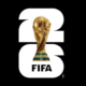 Logotipo oficial de la Copa Mundial de la FIFA 2026 con el trofeo del campeonato, utilizado para anunciar la primera jornada sin partidos antes del inicio de los cuartos de final.