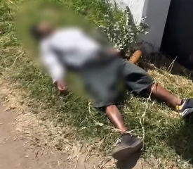 Autoridades resguardan la zona donde fue localizado un hombre sin vida en la colonia El León de Atlixco.